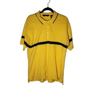 Vintage 90's Eddie Bauer Golf Mens EBTEK Yellow Polo Shirt Size Small Preppy